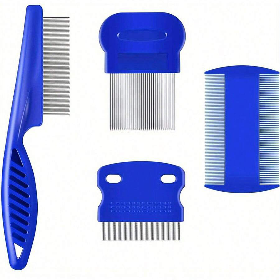 Comb Fine Tooth - 4 Stuks/6 Stuks Huisdierkam Vlooienkam Fijngetande