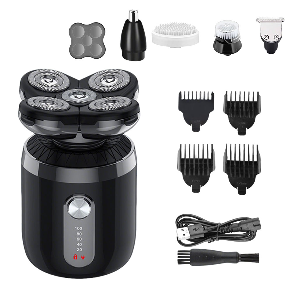 Men'S Grooming Nose Hair Trimmer - 5-in-1 5-kops elektrische scheerapparaat voor mannen,
