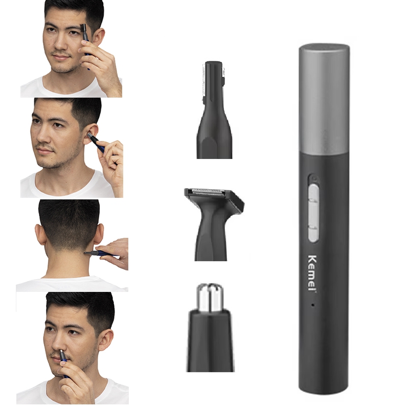 Men'S Grooming Nose Hair Trimmer - Kemei Pro Oplaadbare Neushaartrimmer Pen Baardverzorgingsset