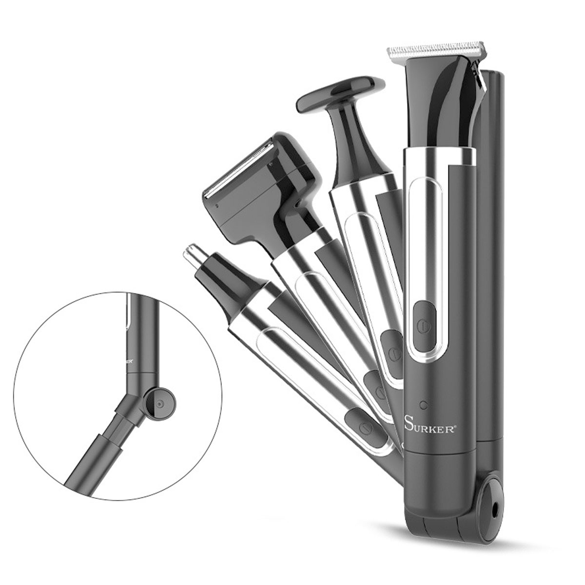 Men'S Grooming Nose Hair Trimmer - Surker 4-in-1 scheerapparaat voor mannen Verzorgingsset