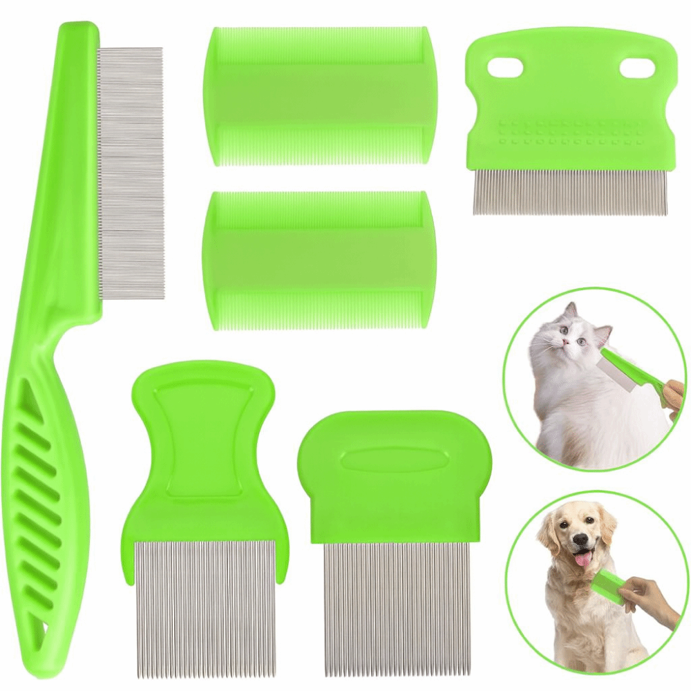 Comb Fine Tooth - 6 stks/set ABS Vlooienkam Set Fijne
