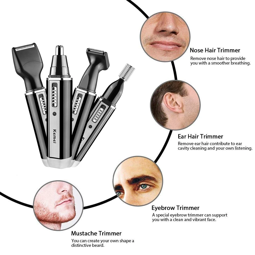 Kemei oplaadbare elektrische a - Men'S Grooming Nose Hair Trimmer recensie en prijs