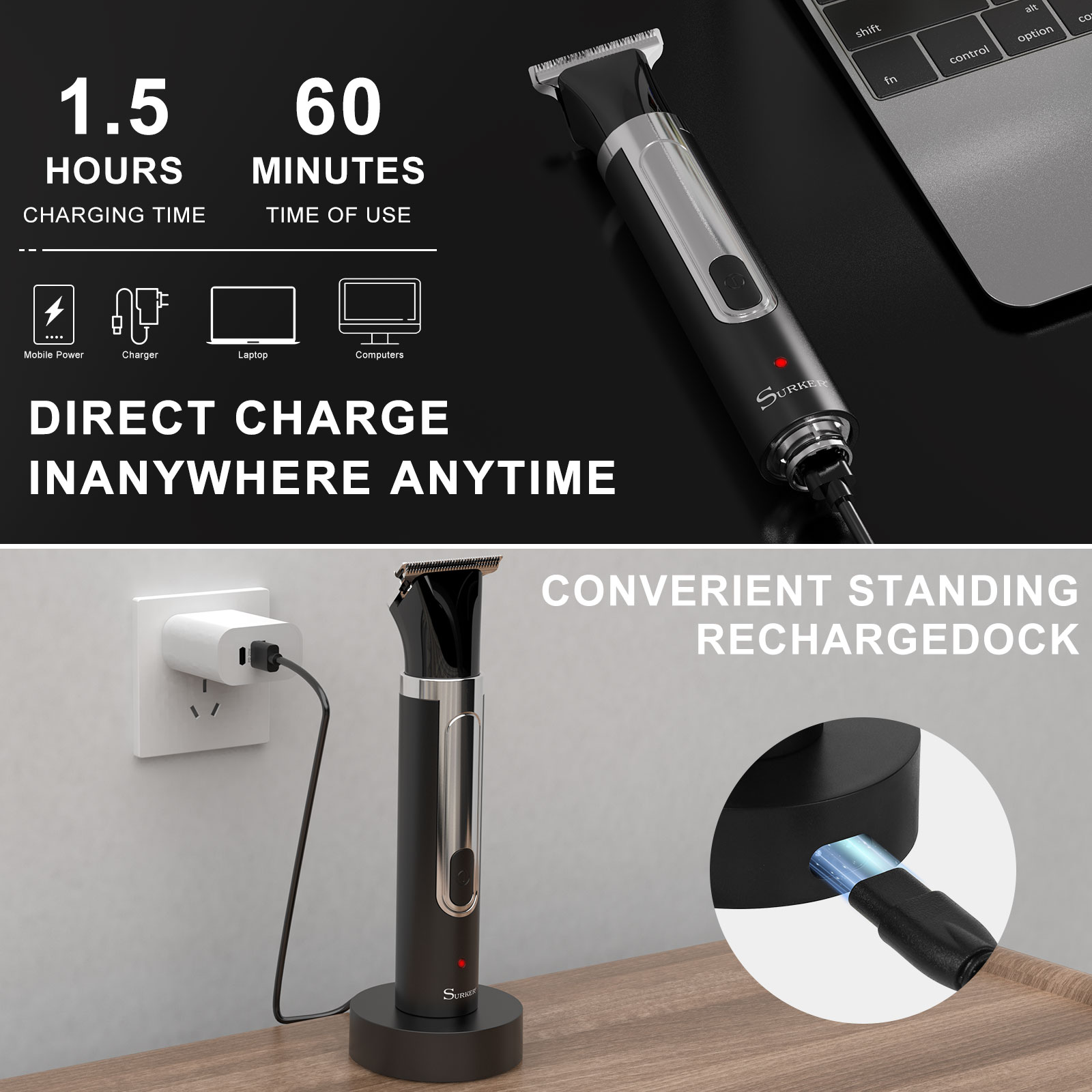 Surker 4-in-1 scheerapparaat v - Men'S Grooming Nose Hair Trimmer recensie en prijs